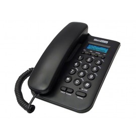 Telefon cu fir Maxcom KXT100 cu afișaj LCD și funcții de bază