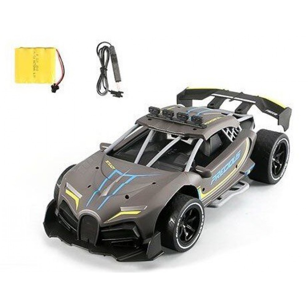 Mașină RC Sport antracit 33cm cu baterie 2.4GHz și pachet reîncărcabil