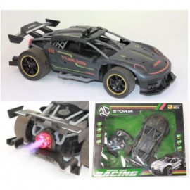 Mașină RC Sport antracit 33cm cu baterie 2.4GHz și pachet reîncărcabil