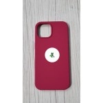 Husă spate silicon cu logo pentru iPhone 15 visiniu
