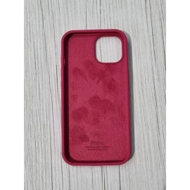 Husă spate silicon cu logo pentru iPhone 15 visiniu