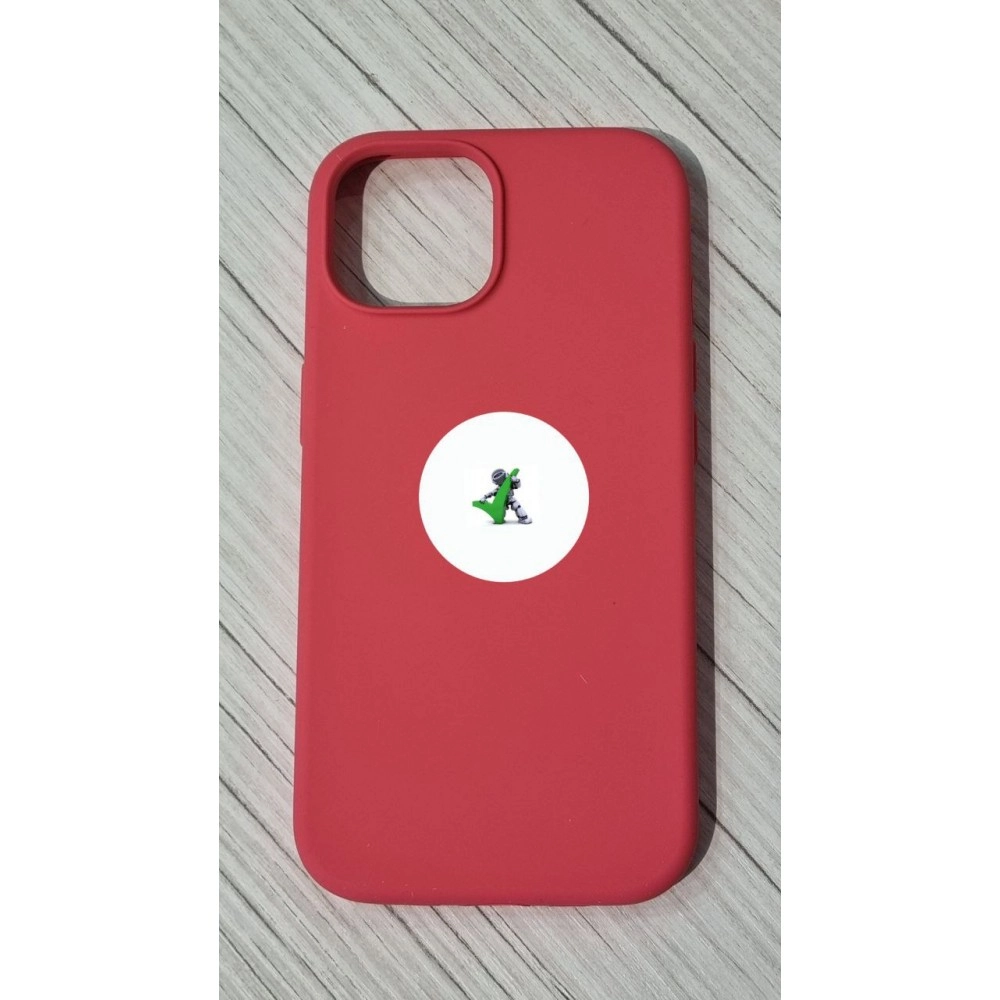 Husă silicon roșie originală MagSafe cu logo pentru iPhone 15