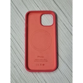 Husă silicon roșie originală MagSafe cu logo pentru iPhone 15
