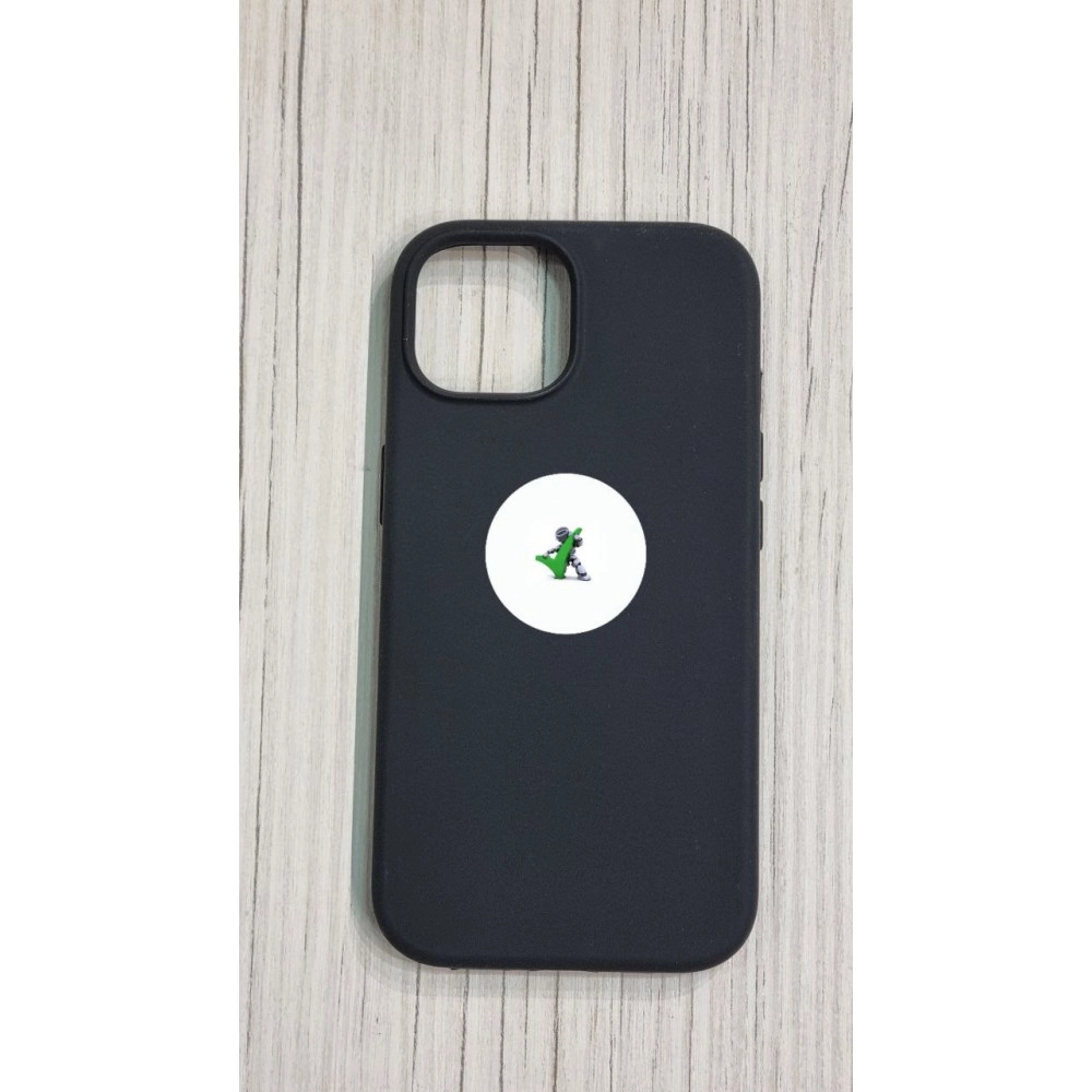 Husă silicon originală MagSafe neagră pentru iPhone 15