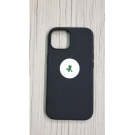 Husă silicon originală MagSafe neagră pentru iPhone 15
