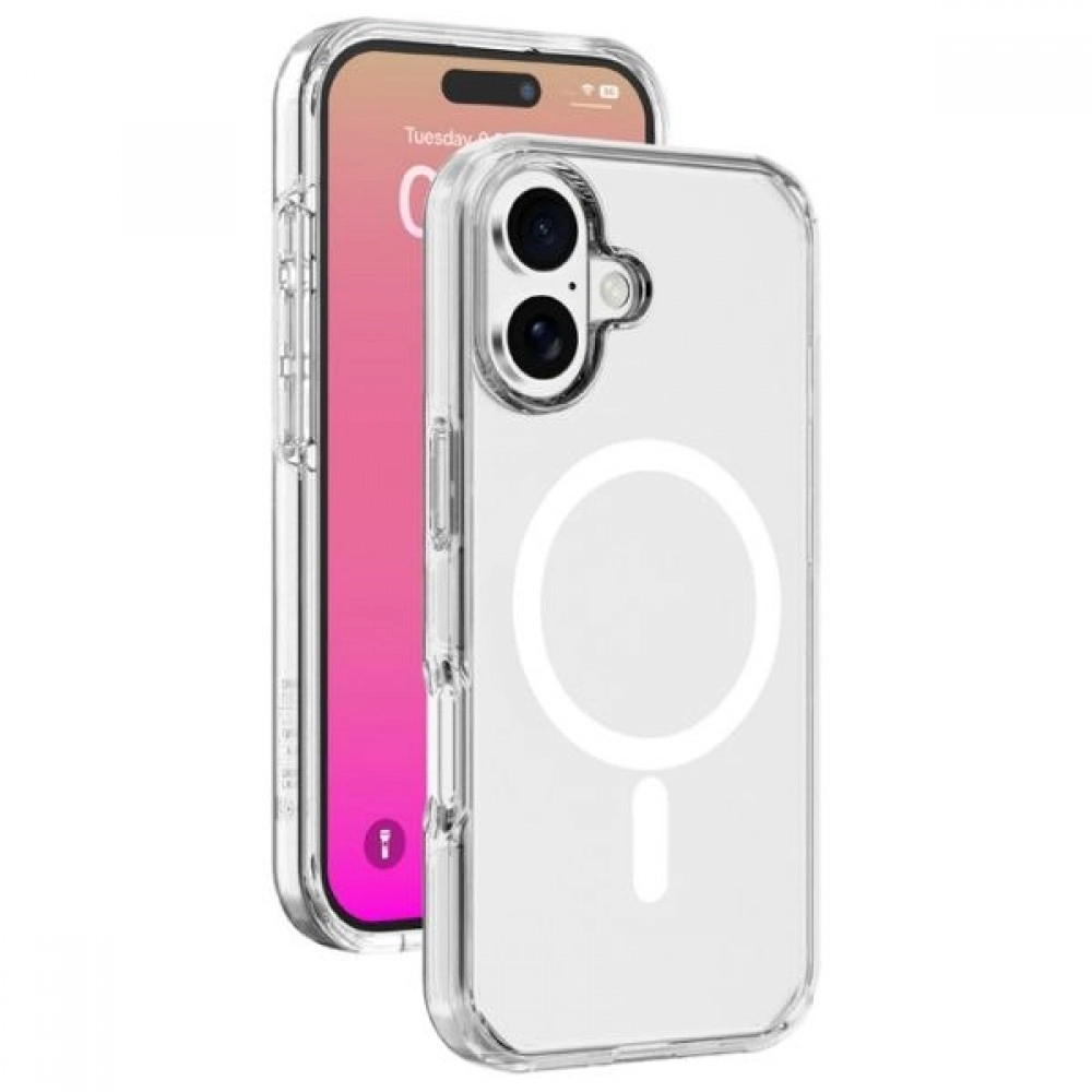 Husă magnetică MagSafe transparentă pentru iPhone 16 Plus 