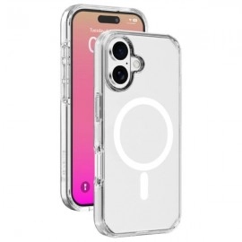 Husă magnetică MagSafe transparentă pentru iPhone 16 Plus 