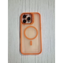 Husă spate Screen Geeks Magsafe+Lens portocalie pentru iPhone 16 Pro Max