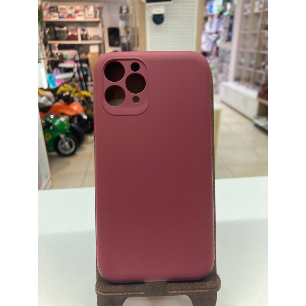 Husă din silicon cu protecție pentru cameră pentru iPhone 11 Pro Bordo fara mar