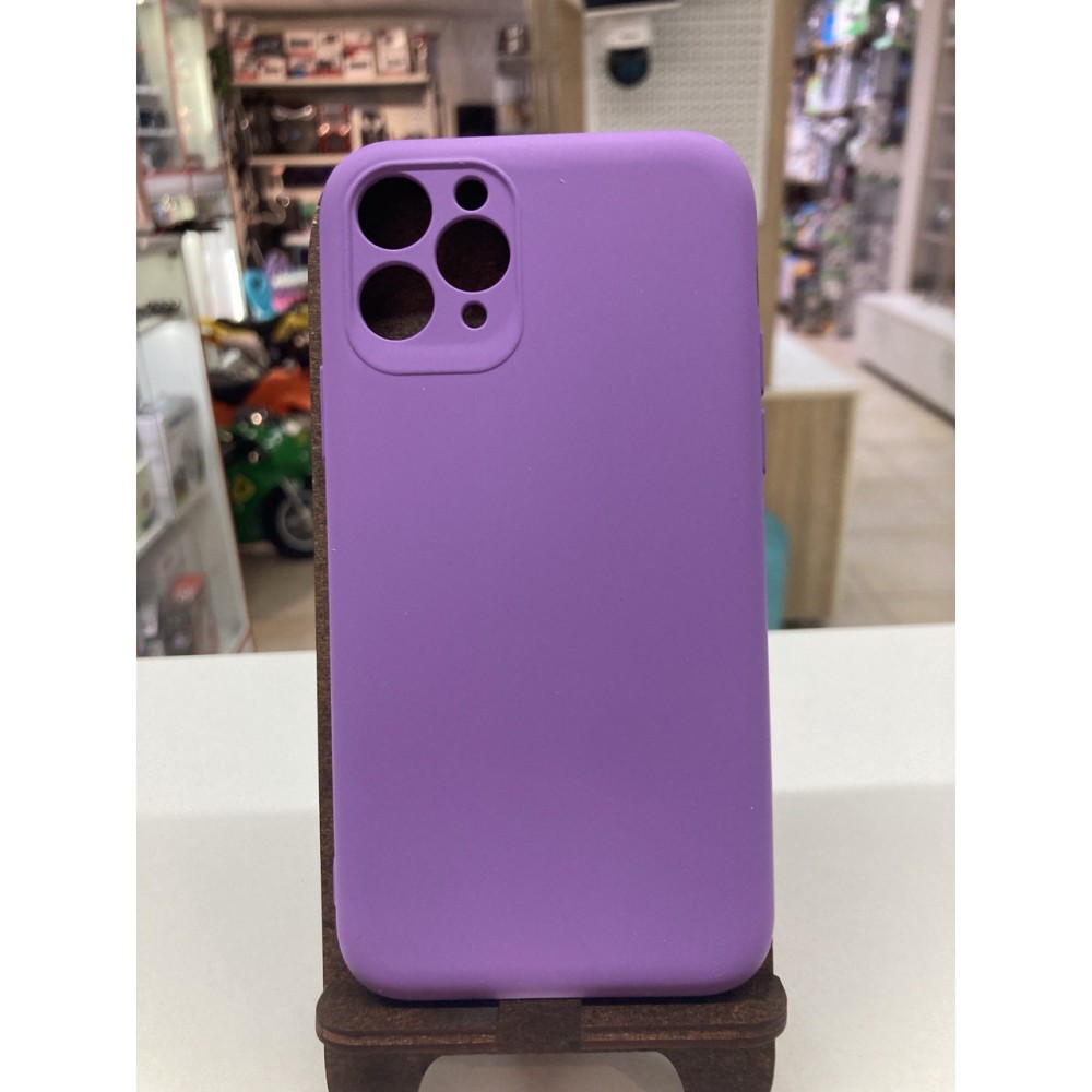 Husă din silicon cu protecție pentru cameră pentru iPhone 11 Pro Violet fara mar