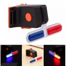 Stop Bicicletă LED Police cu Încărcare USB și 4 Funcții