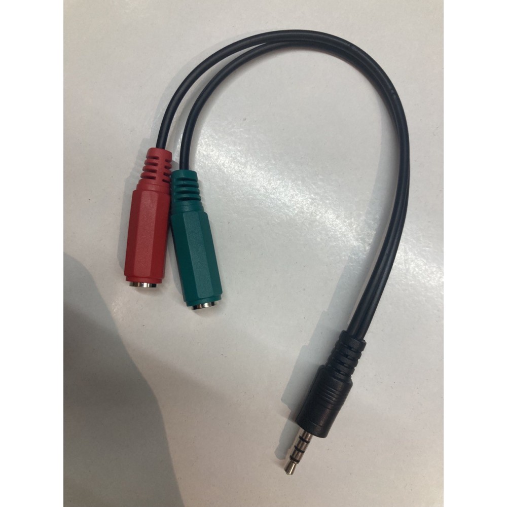 cablu audio combo: 4 pini 3,5 mm mascul la 3,5 mm femela audio stereo + semnal microfon