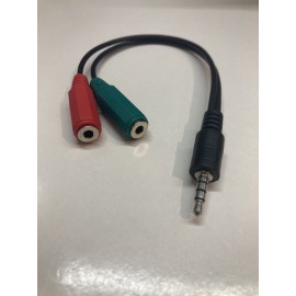 cablu audio combo: 4 pini 3,5 mm mascul la 3,5 mm femela audio stereo + semnal microfon