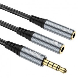 Cablu adaptor audio UPA21 3,5 mm tată la 2x3,5 mm mamă