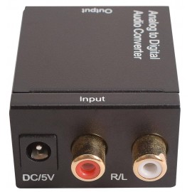 Adaptor convertor audio digital optic Toslink la analogic RCA 3,5 mm L/R