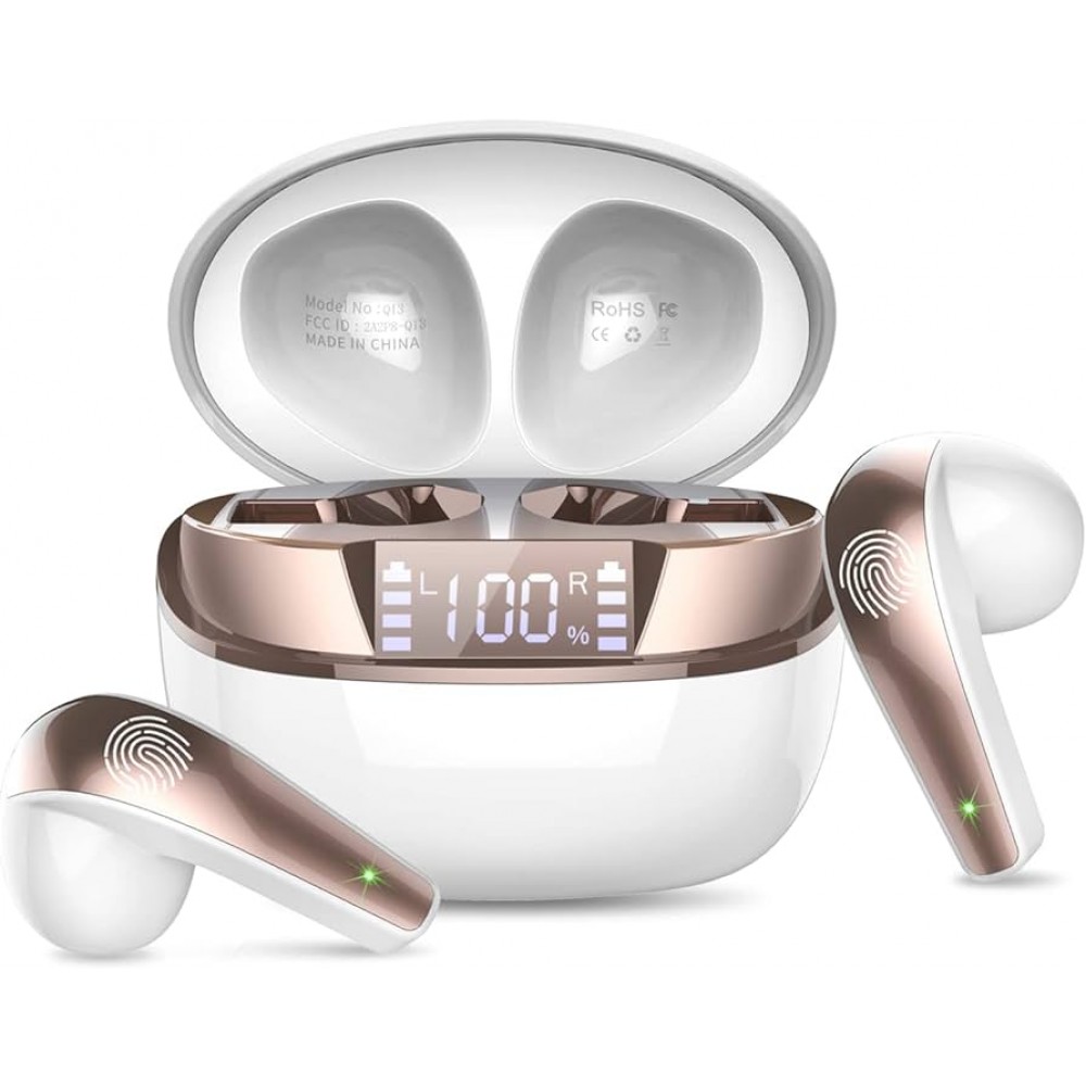 Casti Bluetooth Besnoow Q13 True Wireless Roz