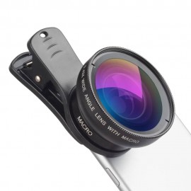 Lentilă universală pentru telefon cu unghi larg Lentile pentru telefon mobil Microspur Lentilă pentru telefon două-în-unul (37MM 0,45x 49UV)