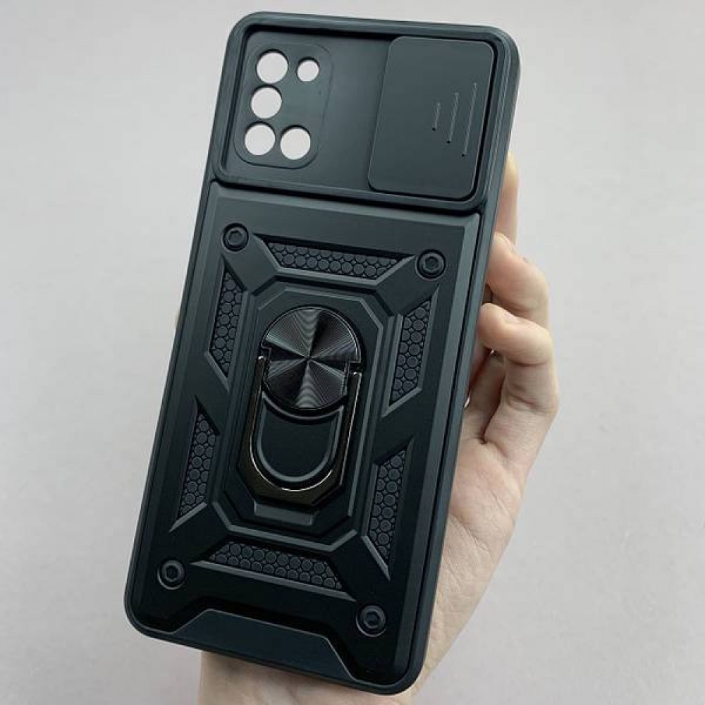 Husa de protecție cu suport magnetic pentru Oppo A52 Neagră