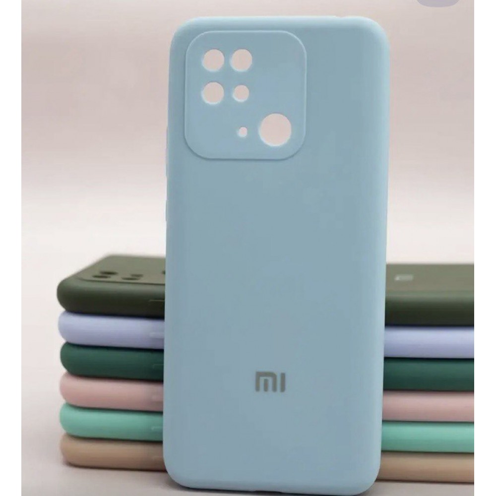 Husă spate cu logo pentru Redmi 10C Albastru-deschis