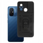 Husa de protecție cu suport magnetic antisok cu Popsocket pentru Redmi 12C 4G Neagră