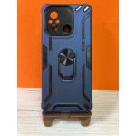 Husa de protecție cu suport magnetic antisok cu Popsocket pentru Redmi 12C 4G Albastră