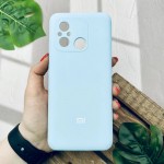 Husă spate cu logo pentru Redmi 12C 4G Albastru-deschis