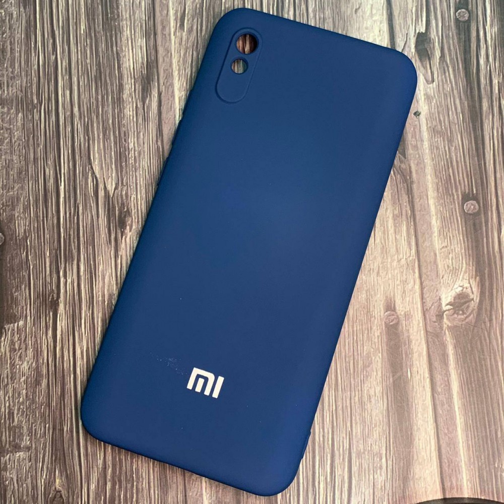 Husă spate cu logo pentru Redmi 9A Albastra