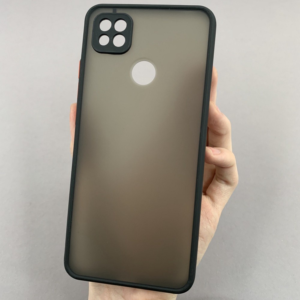 Husa Din Silicon Policarbonată Transparentă Xiaomi Redmi 10A/9C Neagra