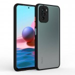 Husa Din Silicon Policarbonată Transparentă Redmi Note 10 Neagra