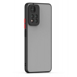Husa Din Silicon Policarbonată Transparentă Redmi Note 11 Pro Plus 5G Neagra