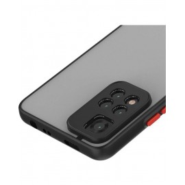 Husa Din Silicon Policarbonată Transparentă Redmi Note 11 Pro Plus 5G Neagra