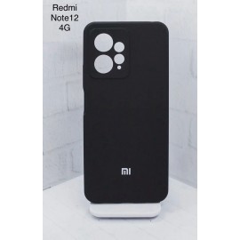 Husă spate cu logo pentru Redmi Note 12 4G Neagră