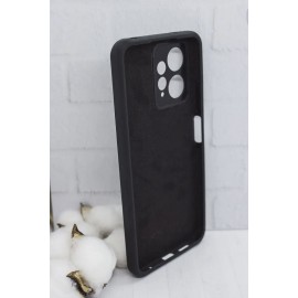 Husă spate cu logo pentru Redmi Note 12 4G Neagră