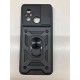 Husa de protecție cu suport magnetic pentru Redmi-12C Negru