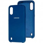 Husă spate cu logo pentru Samsung Galaxy A01 Albastră