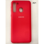 Husă Spate Samsung Galaxy A21 roșu cu logo