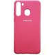 Husă Spate Samsung Galaxy A21 Roz cu Logo