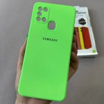 Husă spate cu logo pentru Samsung Galaxy A21s Verde-deschis