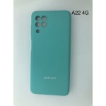 Husă Spate Samsung Galaxy A22 4G Verde-deschis cu Logo