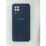 Husă Spate Samsung Galaxy A22 4G Albastru-închis cu Logo