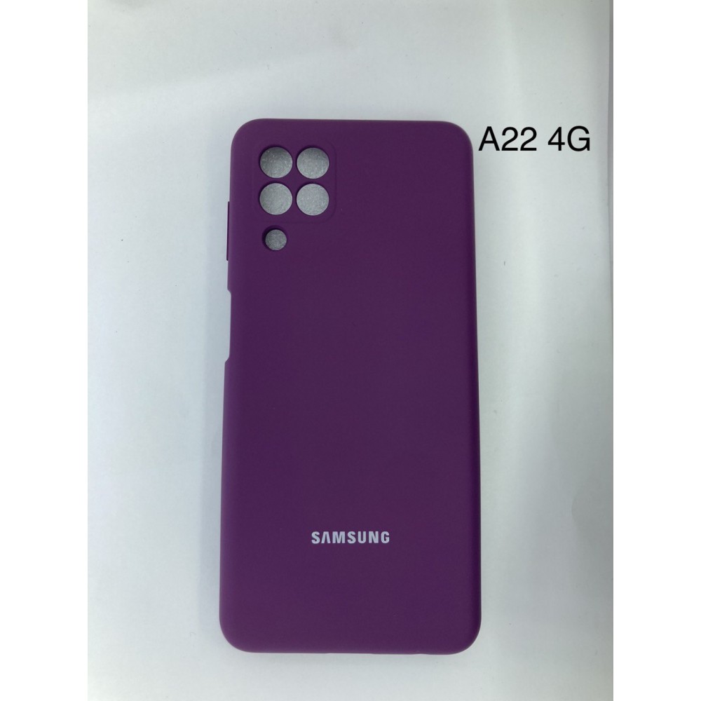Husă Spate Violetă cu Logo pentru Samsung Galaxy A22 4G