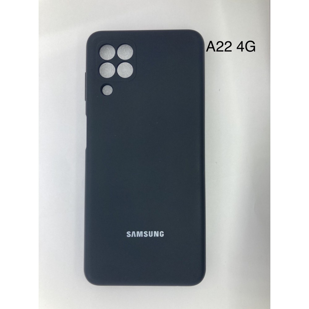 Husă Spate Neagră cu Logo pentru Samsung Galaxy A22 4G