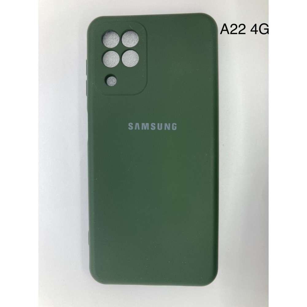 Husă Spate Verde cu Logo pentru Samsung Galaxy A22 4G