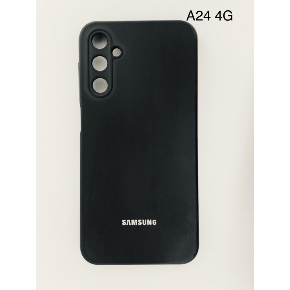 Husă Spate Neagră cu Logo pentru Samsung Galaxy A24 4G