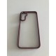 Husă silicon policarbonat transparentă visinie Samsung Galaxy A24 4G