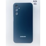 Husă Spate Samsung Galaxy A24 4G Albastru-închis cu Logo