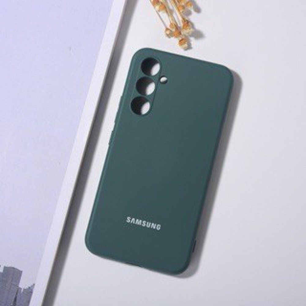 Husa spate cu logo pentru Samsung Galaxy A24 Verde