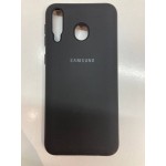 Husă spate cu logo pentru Samsung Galaxy M30 Neagră