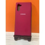 Husa spate cu logo pentru Samsung Galaxy Note 10 Roz-închis