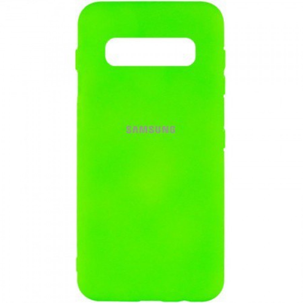 Husa spate cu logo pentru Samsung Galaxy S10 Plus Galbenă